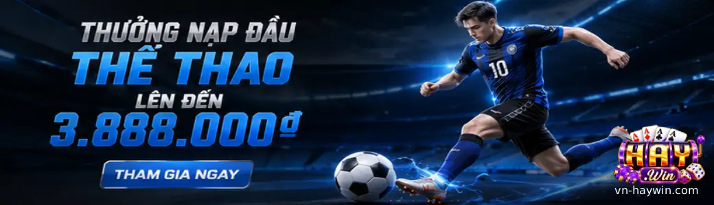 Banner HAYWIN giới thiệu thể thao và các lựa chọn trò chơi trực tuyến